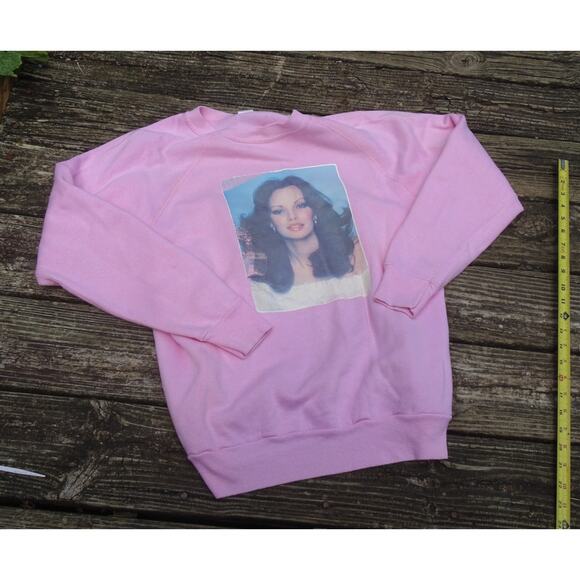 Vtg Jaclyn Smith Sweatshirt 70s Charlies Angels Crewneck Pullover Iconic Actress - Picture 1 of 9
